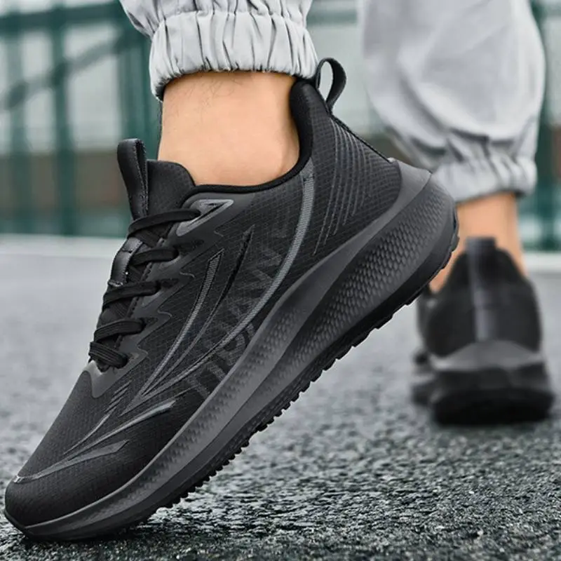 Sporty Contrast Color Running Shoes-1