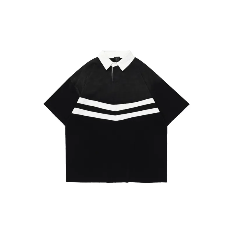 Casual Stripes Gradient Polo T Shirt-4