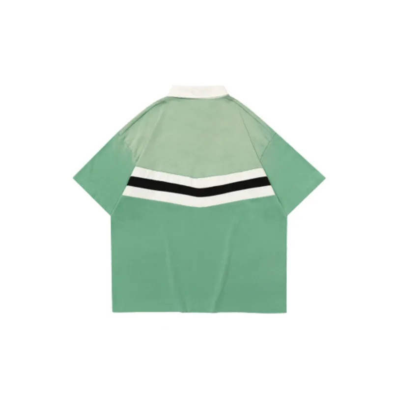Casual Stripes Gradient Polo T Shirt-1