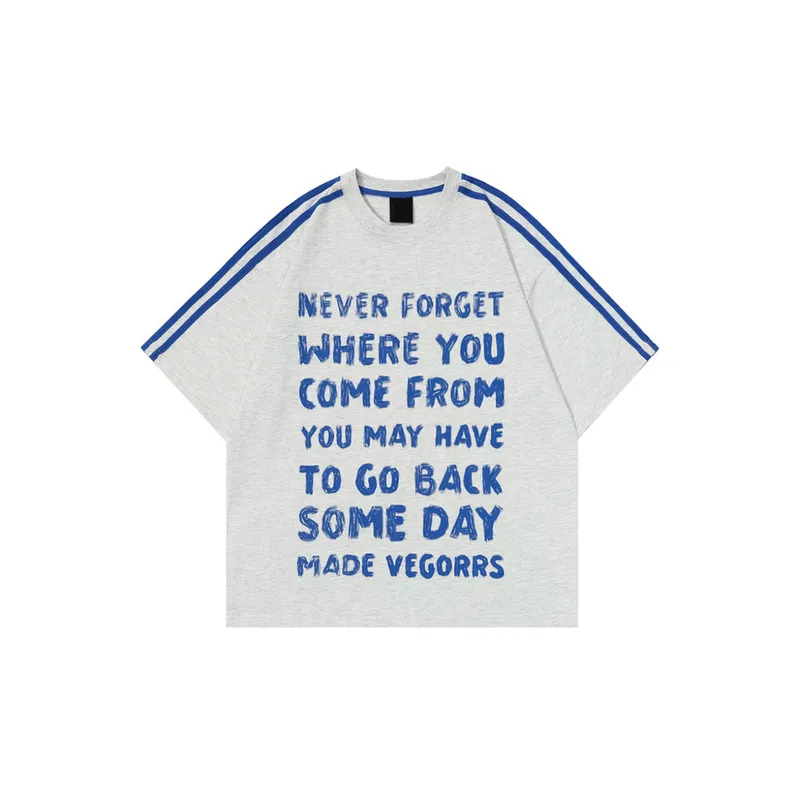 Loose Slogan Summer T Shirt-2