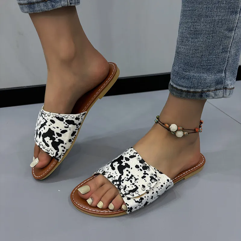 Casual Leopard Print Flip-Flops-1