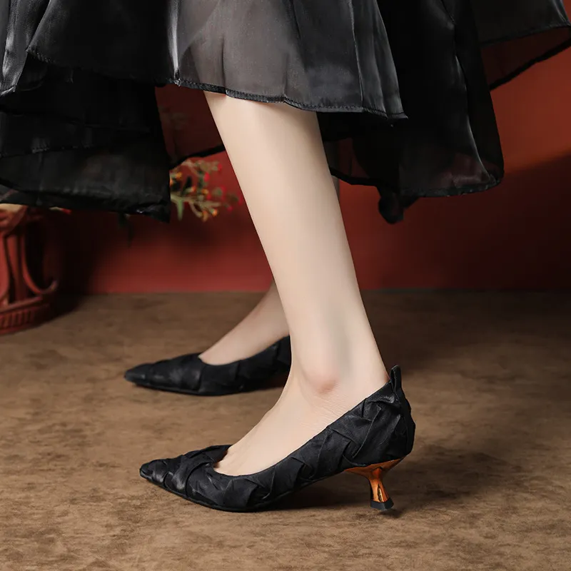 Glamorous Plain High Heels-4