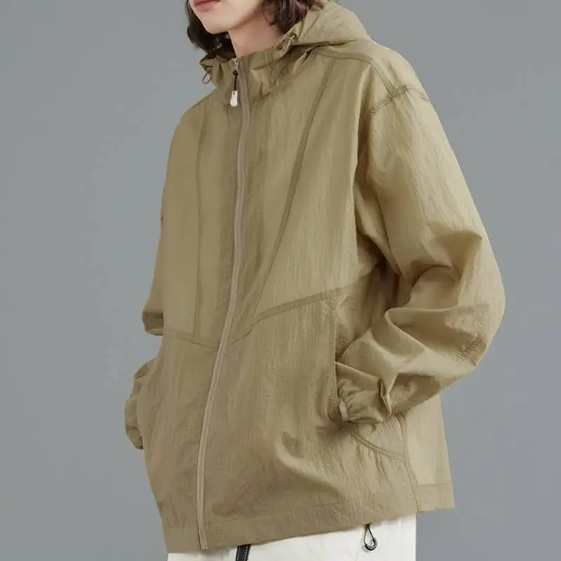 Fashionable Loose Nylon Jacket-4