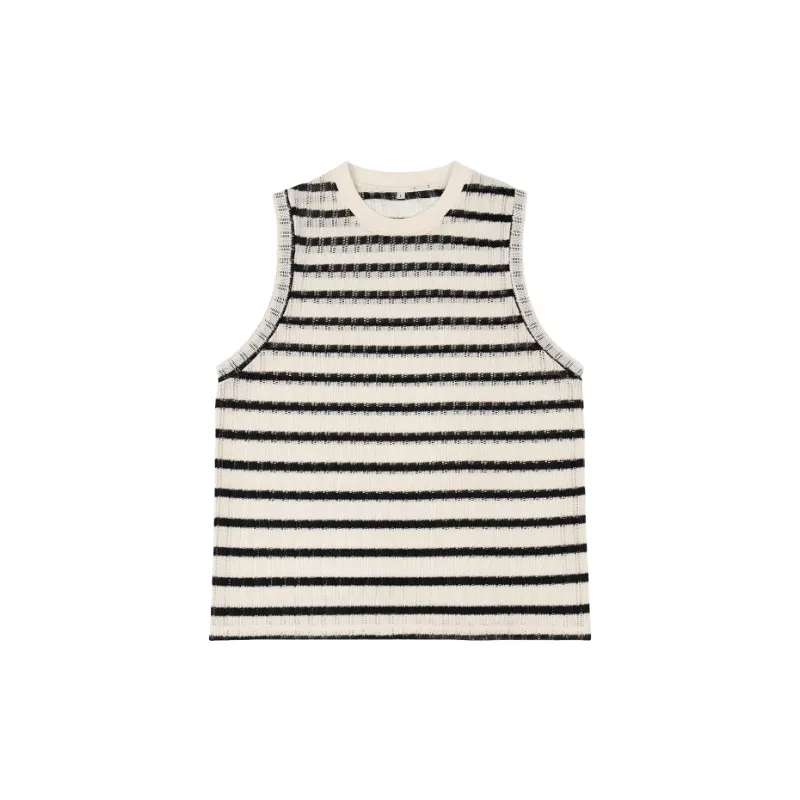 Casual Loose Cotton Blended Fabric Vest-0
