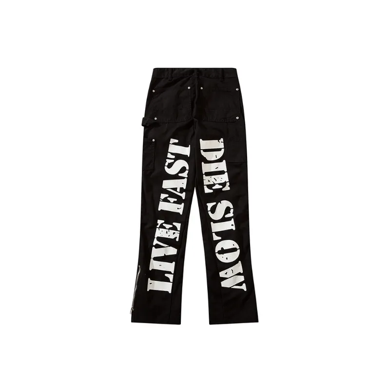 Trendy Brand Letter Print Pants-1