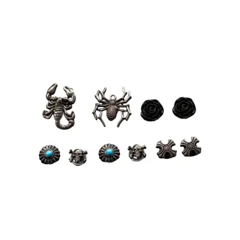 Dark Metal Shoe Accessories