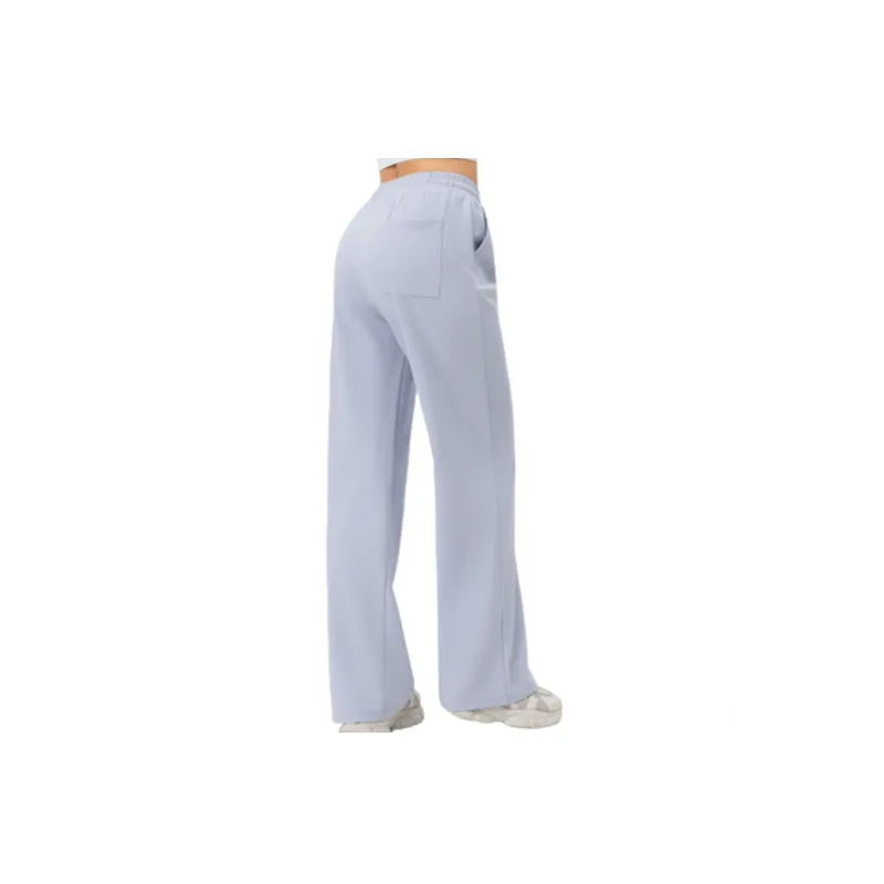 Casual Loose Cotton Polyester Blend Sports Pants Women-5