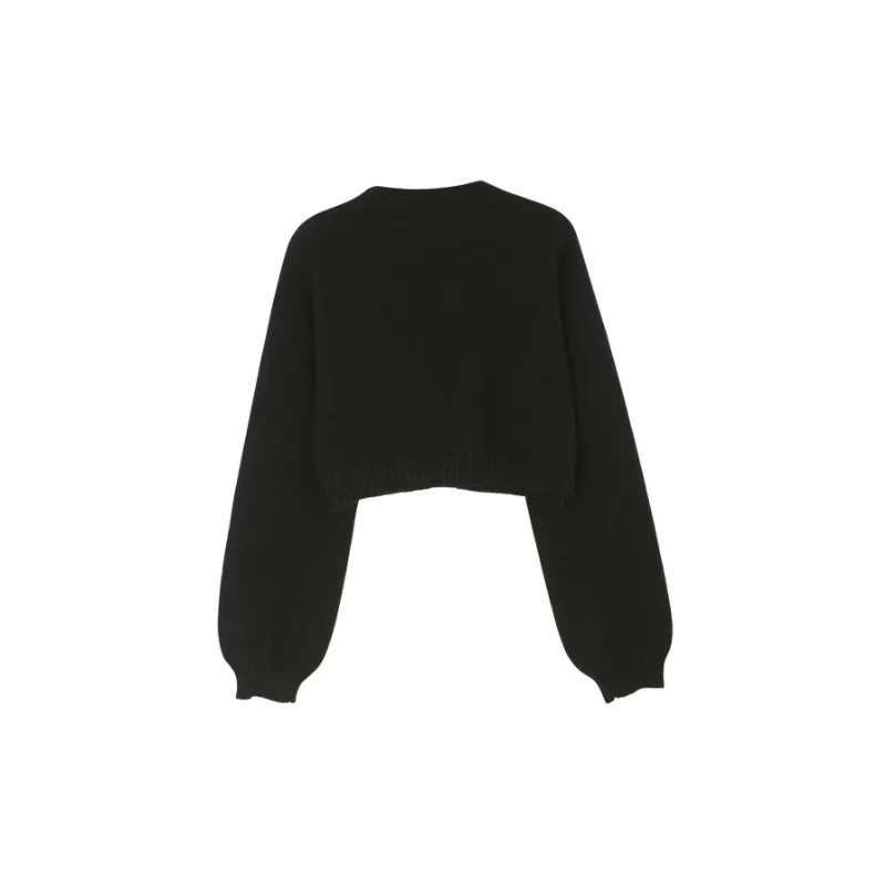 Basics Long Sleeve Polyester Sweater Women-1