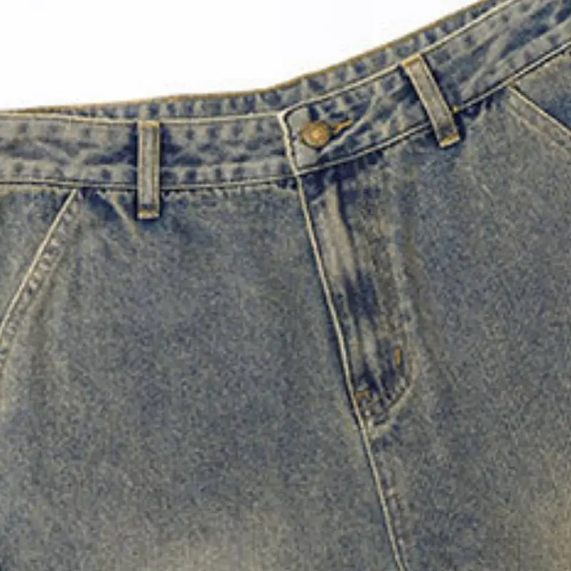 Washed Distress Jeans-4
