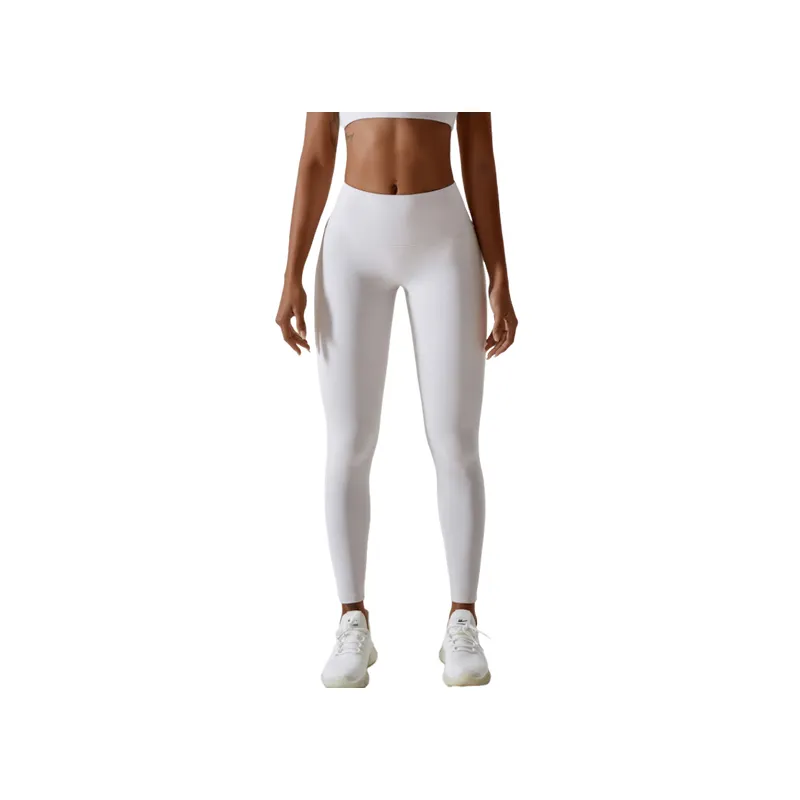 Sporty Simple Nylon Spandex Blend Leggings Women-4