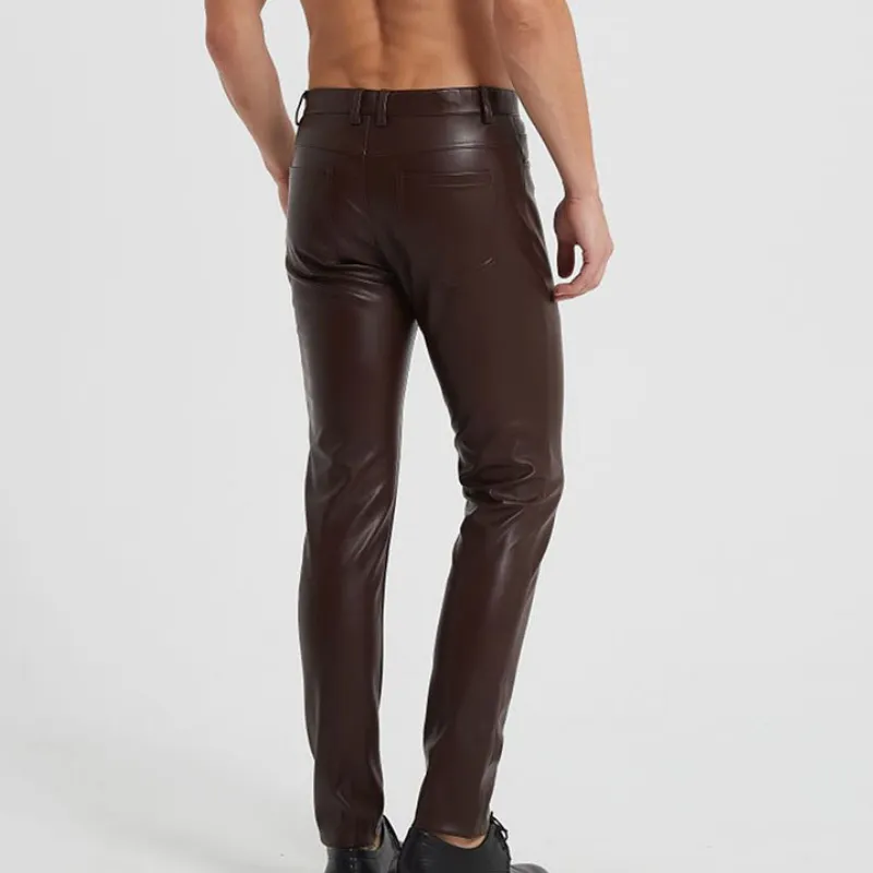Fashionable Funky PU Leather Pants-2