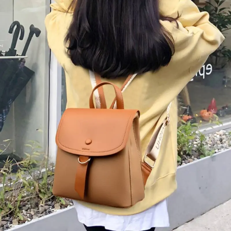 Simple Contrast Color Backpack-2