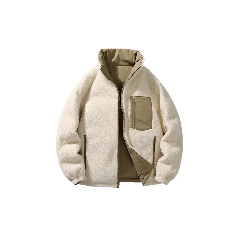 Simple Casual Blended Synthetic Fabrics Quilted Jacket-4