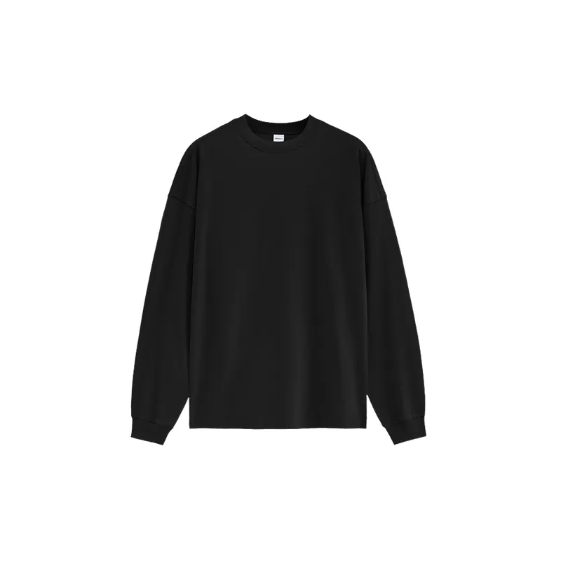Plain Loose Cotton Blended Fabric T Shirt-0