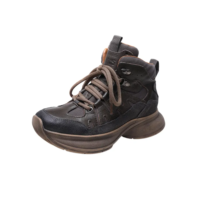Retro Distress Platform Shoes