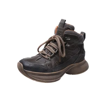 Retro Distress Platform Shoes
