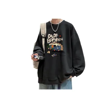 Fashionable Fleece lined Thickened Loose T shirt