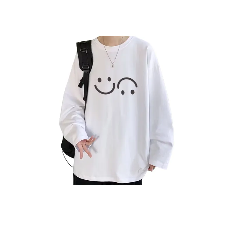 Versatile Smiley Face Long Sleeve T Shirt-2