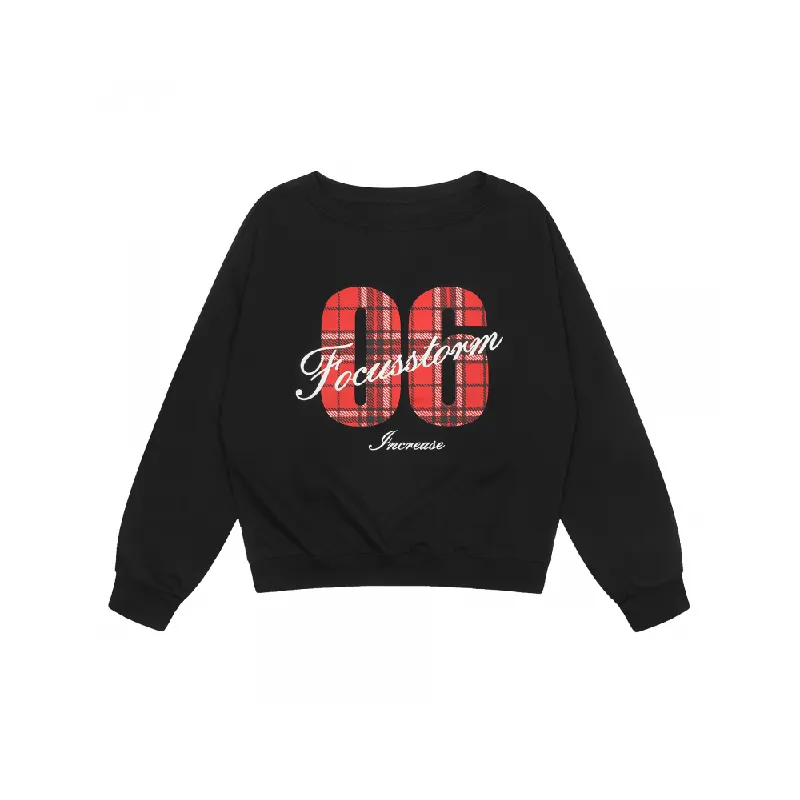 Casual Long Sleeve Loose Cotton Sweatshirt Women-0