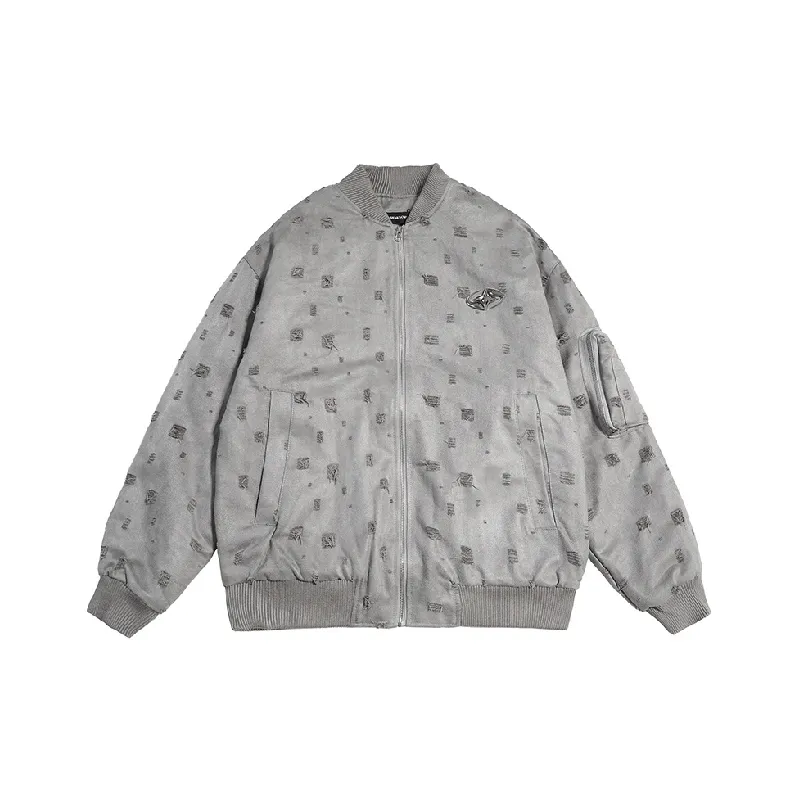 Street Letter Loose Quilted Jacket-0