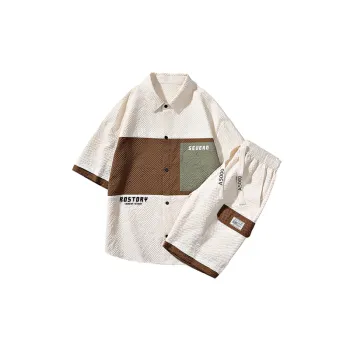 New Short Sleeved Shirt And Shorts Set