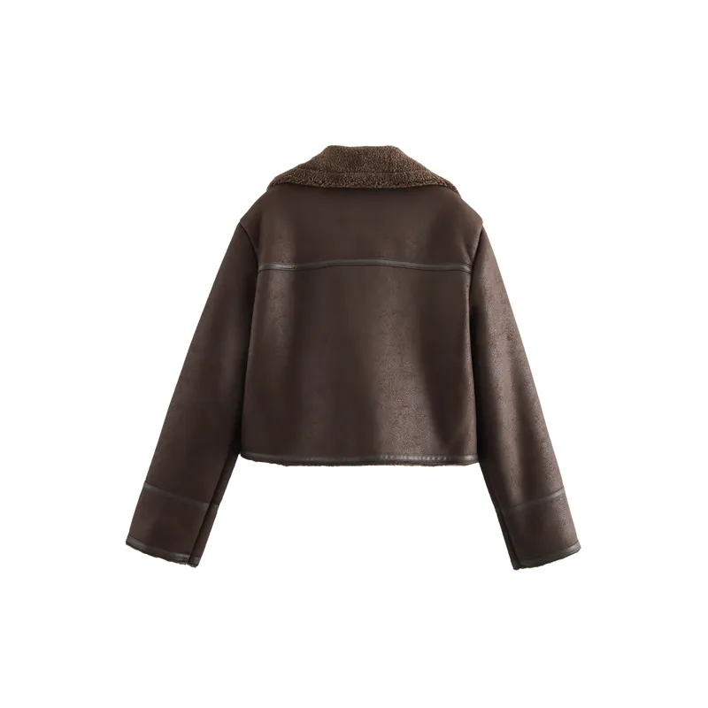 Fashionable Warm Polyester Jacket Women-1