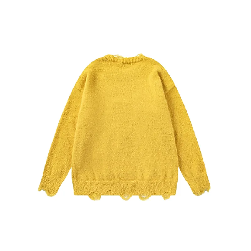 Trendy Retro Ripped Sweater-7