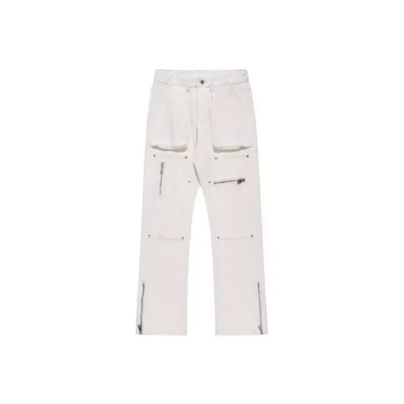 Casual Loose Straight Leg Cargo Pants-3