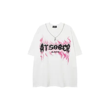 Plain Letter 100% Cotton T Shirt