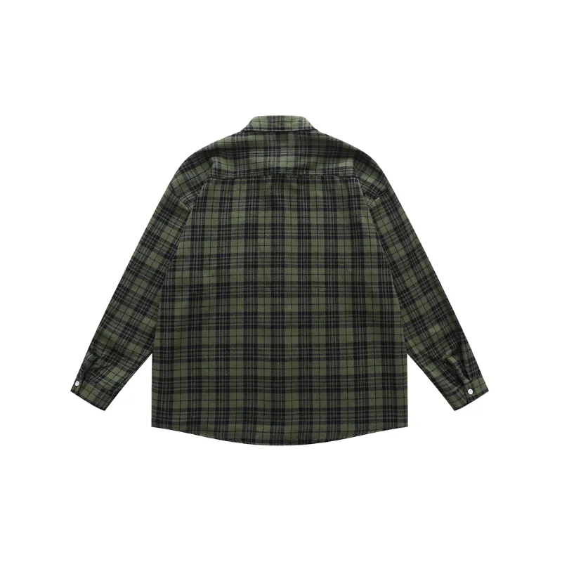Casual Retro Checked Fabric Shirt-1