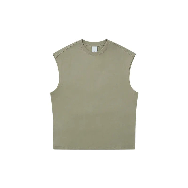 Sporty Plain Cotton Vest-1