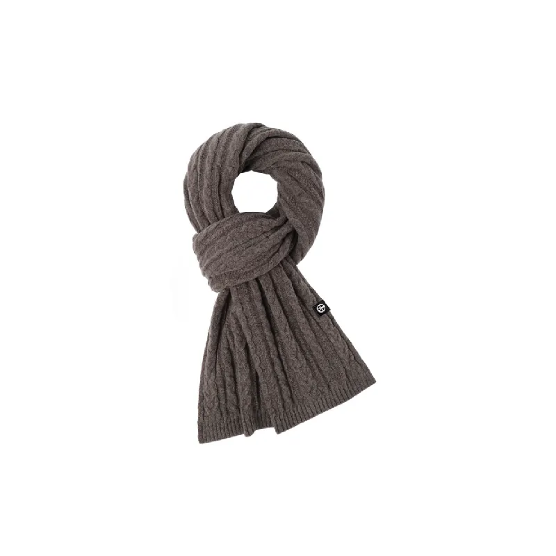 Retro Plain Knit Scarf-5