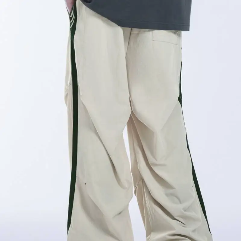 Casual Striped Blended Synthetic Fabrics Sports Pants-9