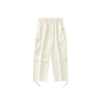 Retro Straight Drawstring Pants