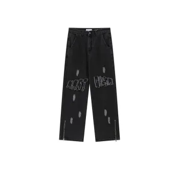 Hip hop Straight Embroidery Jeans