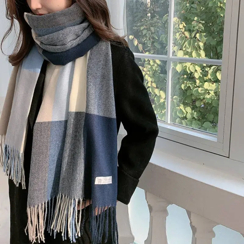 Casual Plain Knit Scarf-6
