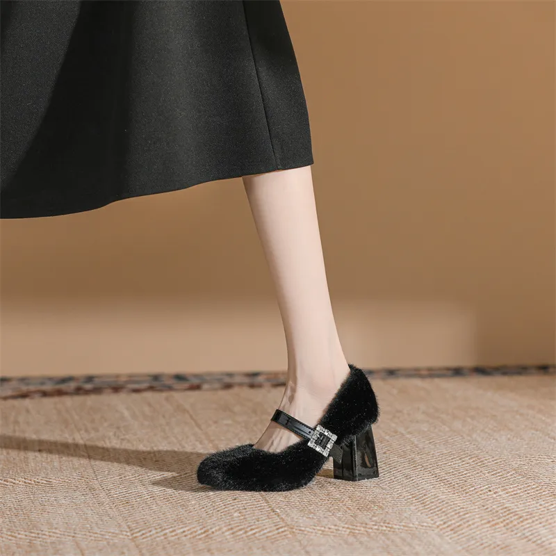 Fashionable Warming Mary Jane Shoes-1