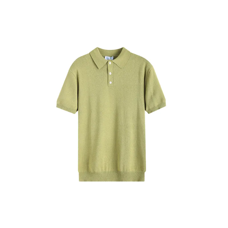 Casual Plain  Ice Silk Polo-2