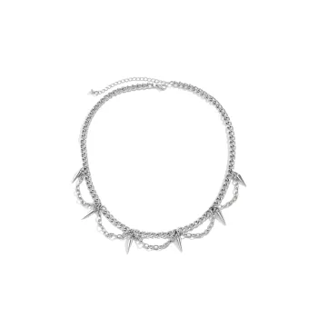 Trendy Tassel Rivet Necklace