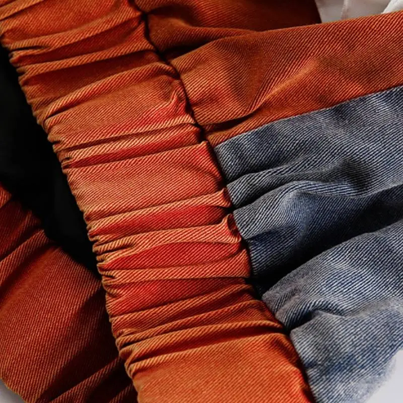 Contrast Color Loose Jacket-3