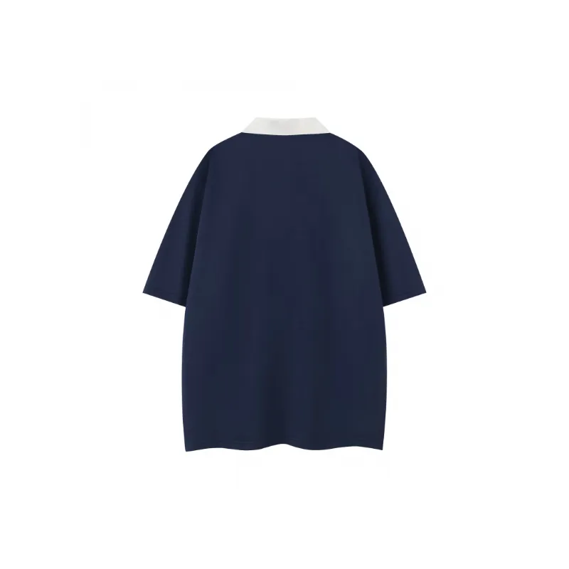 Trendy Versatile Letter Embroidered Short Sleeved T Shirt-1