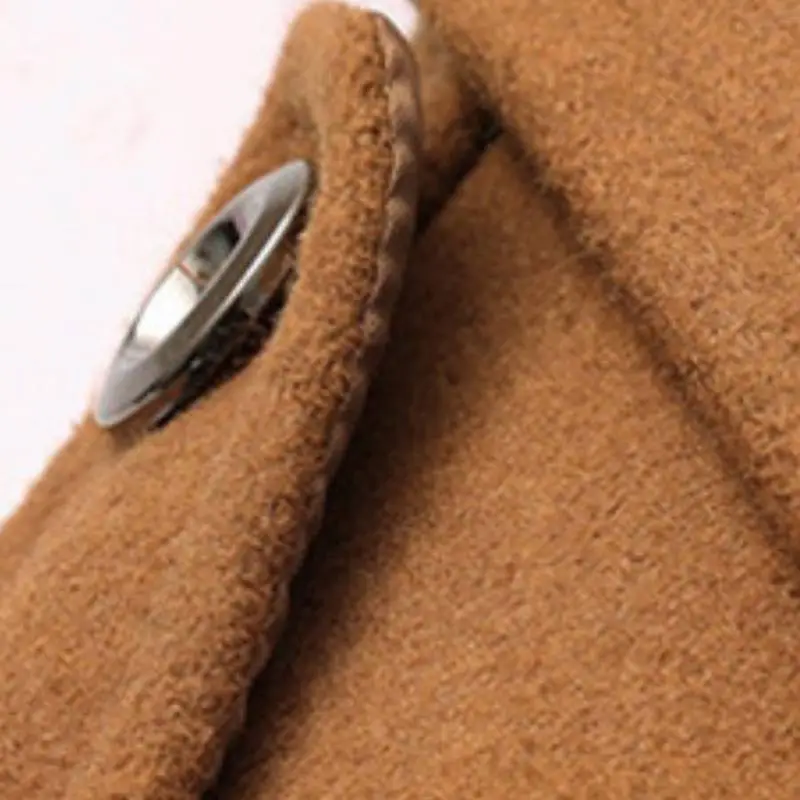 Casual Zipper Woolen Fabric Coat-1