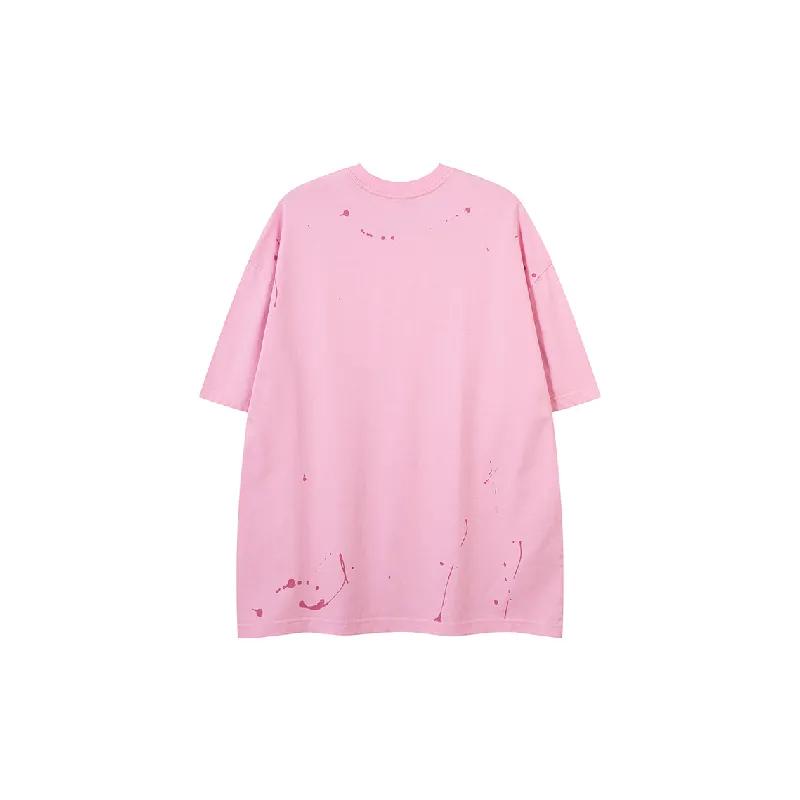 Street Letter Combed Cotton T-Shirt-1
