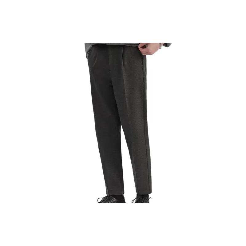 Simple Casual Woolen Fabric Suit Trousers-6