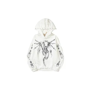 Gothic Religious Angel Cross Printed Hoodie