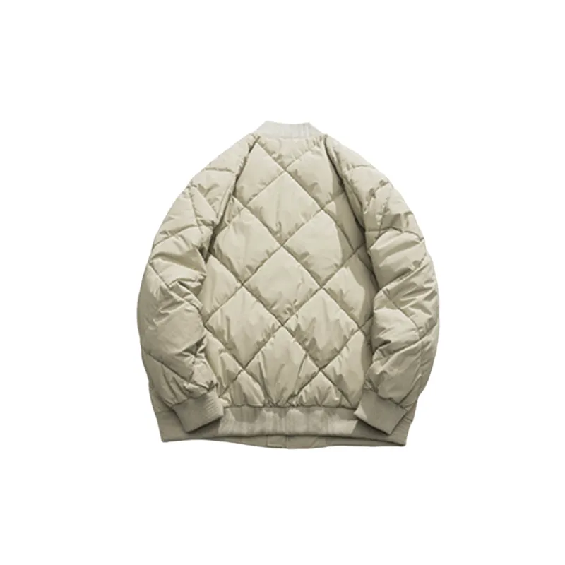 Retro Street Blended Synthetic Fabrics Quilted Jacket-3