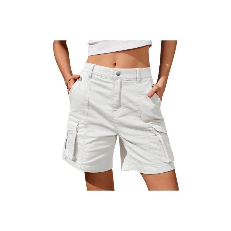 Outdoor Sporty Polyester Cargo Shorts Women-0