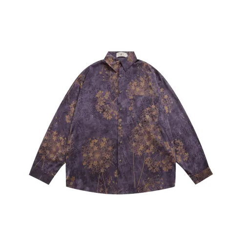 Dandelion Cuban Long Sleeve Shirt Purple