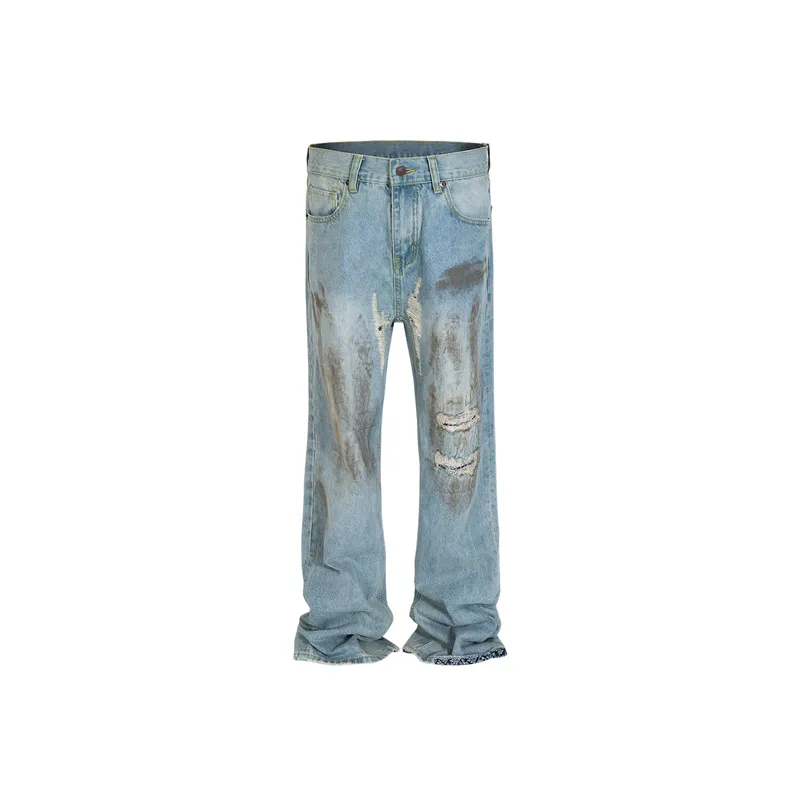 Distress Casual Jeans-0