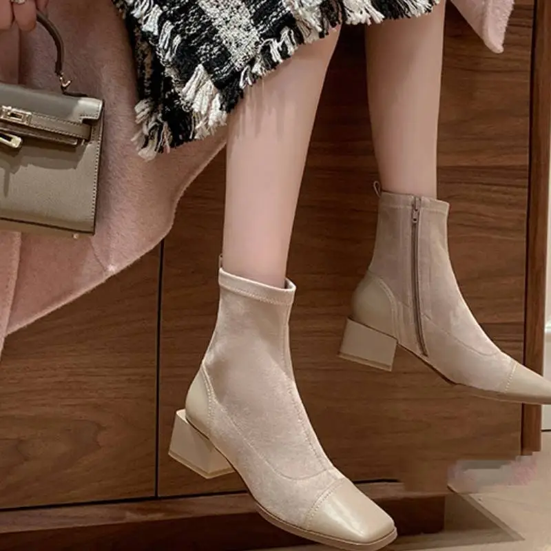 Funky Patchwork Ankle Boots-2